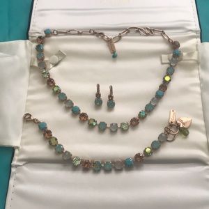 Mariana Jewelry set of 3 in Blue, Green & Cognac